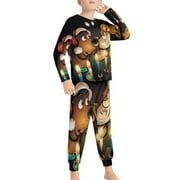 Scooby Doo Children's Pajama Suit Sleepwear Long Sleeve Top And Pants Pajama Set